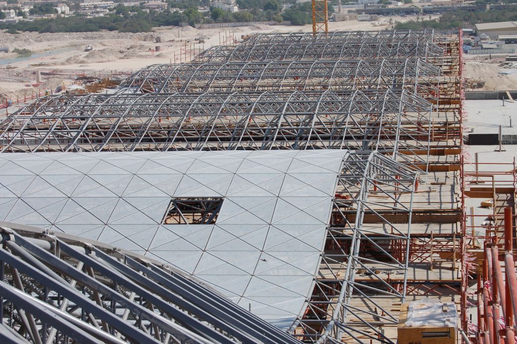 Dachkonstruktion aus Metall in Quatar - CNC Lohnfertigung und Metallverarbeitung auf höchstem Niveau. SITEC Lohnfertigung